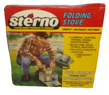 NIP Old Stock Sterno Folding Stove  Compact, Lightweight & Rustproof
