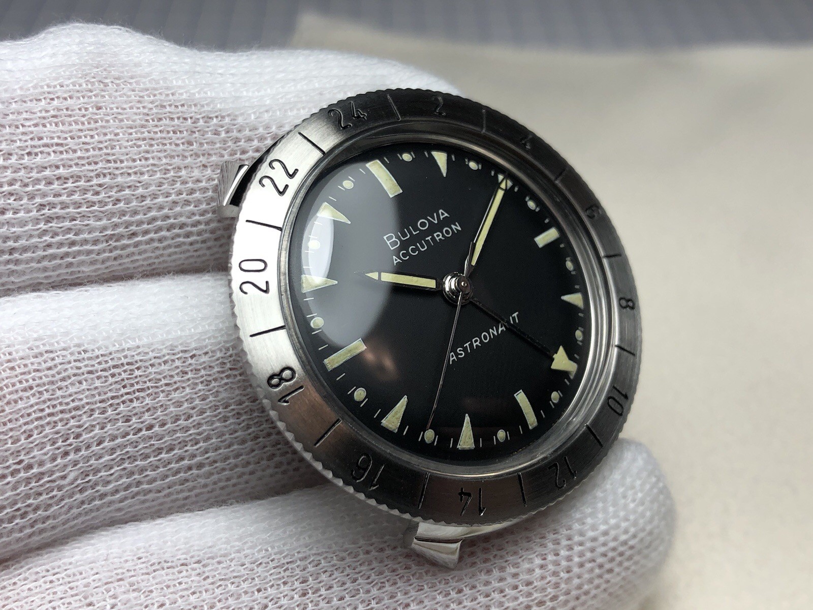 Restored 1966 Bulova Accutron Astronaut GMT Tuning Fork 214HN Men's Watch