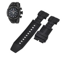 JT 17836 26mm Black Rubber Watch Strap For Invicta