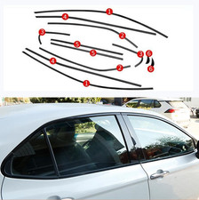 Fit for Toyota Camry 2018-2024 Window Strip Cover Trim Black Steel  Accessory A