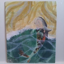 Abstract And Impressionism Painting Of Koi Fish And Spirit Fish.