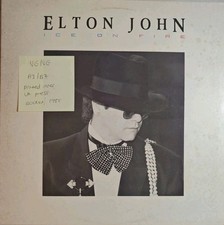 Elton John Ice On Fire Vinyl Record LP VG/VG HISPD 26 1985