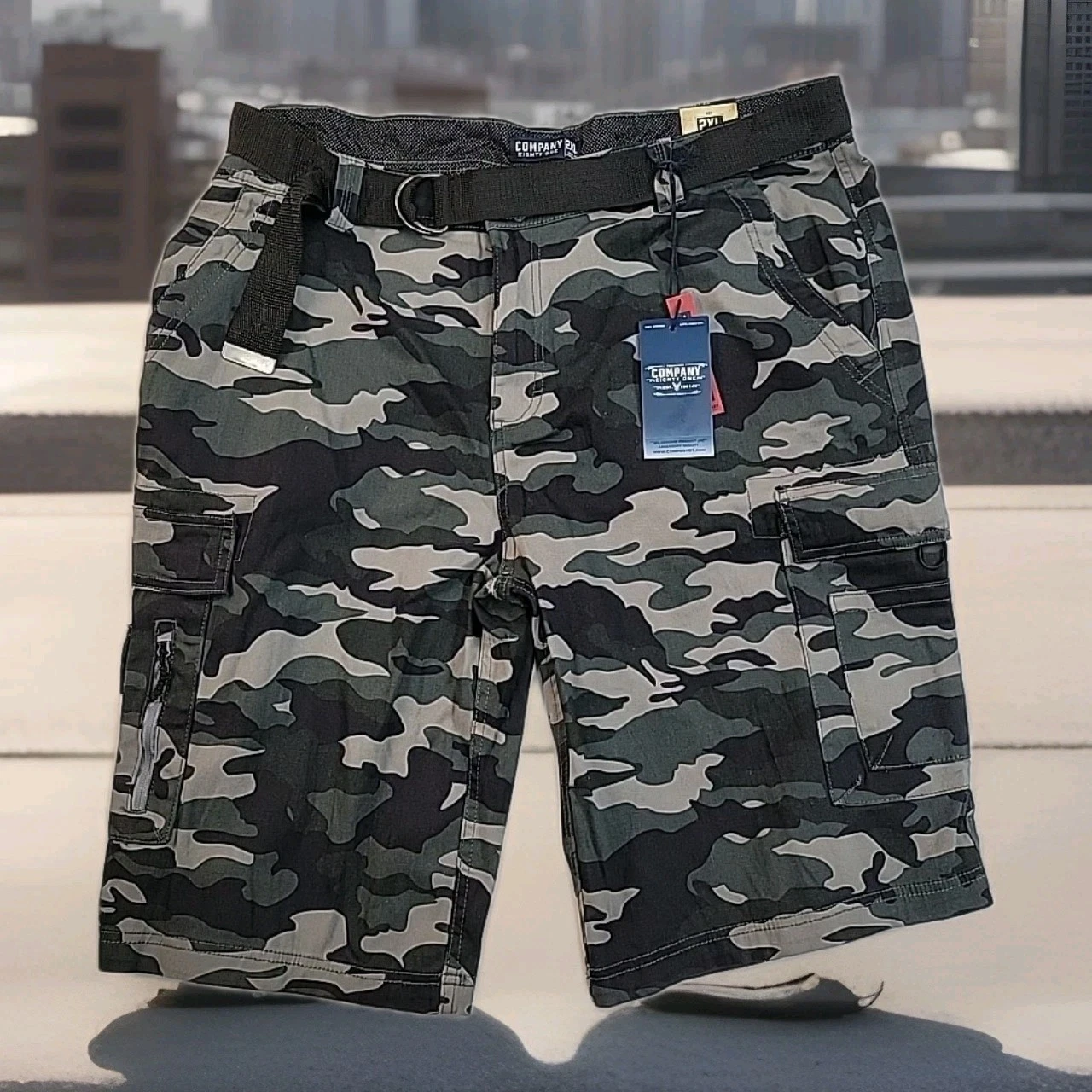 Company Eighty One (NWT) - Adjustable Camo Cargo Shorts Size: 2XL