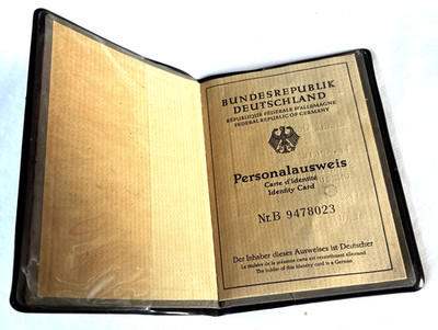 Antiker BRD Personalausweis 1962 Stadt Amberg Nürnberg Passfoto Dokument#1905apc