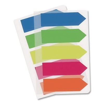 Redi-Tag Transparent-Film Arrow Page Flags, Assorted Colors, 50/Pad, 5 Pads