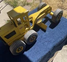 Tonka Road Grader Pressed Steel Yellow Vintage Construction Vehicle Toy