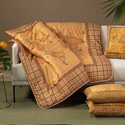 Plaid Geo Tartan von Alviero Martini aus Satin 130x170 cm AC119