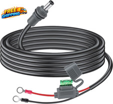 Starlink Mini Power Cable - 12V/24V Battery Adapter, O Ring to DC Extension Cabl