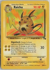 Raichu 29/62 Rare Fossil Pokemon Unlimited Moderately Played on eBay