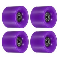 4 StüCk 60Mm Longboard Rollen Mit Lager ABEC-9 Skateboard Rad 80A Lila Schwarz