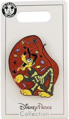 Disney Parks Pin Pluto as a Skeleton Costume Halloween Candy 2020 Pin