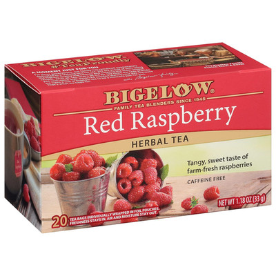 Red Raspberry Caffeine Free Herbal Tea, 20 Count, Pack of 6