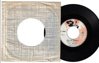 EDDY MITCHELL kein Glück / sanft aber sicher - SP Vinyl 45t Barclay