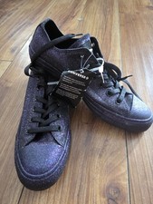 New Converse Chuck Taylor Low Top Purple Glitter Sneaker - Size W 9 / M 7