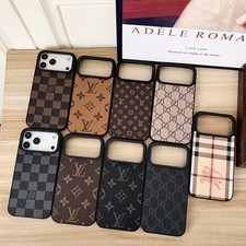 For iPhone 17 16 15 14 13 12 Pro Max Leather StylesShockproof Hard Phone Case