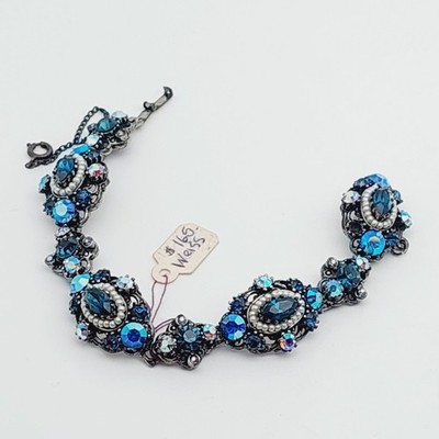ALBERT WEISS USA Vintage Armband  Strass Perlen Jeweils 