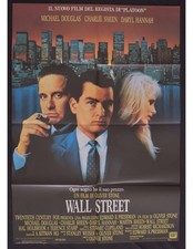 WALL STREET Poster A180 Michael Douglas Charlie Sheen Oliver Stone