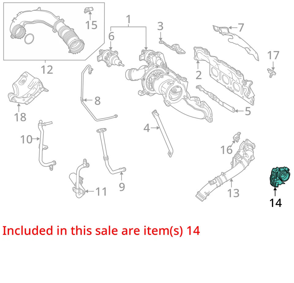 Mercedes-Benz E350 2020-2020 carrocería del acelerador HEF2X Foto 3 de 4