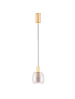 Nova Luce Imatia Pendelleuchte Gold Grau 7W Led 3000K HöHenverstellbar Modern