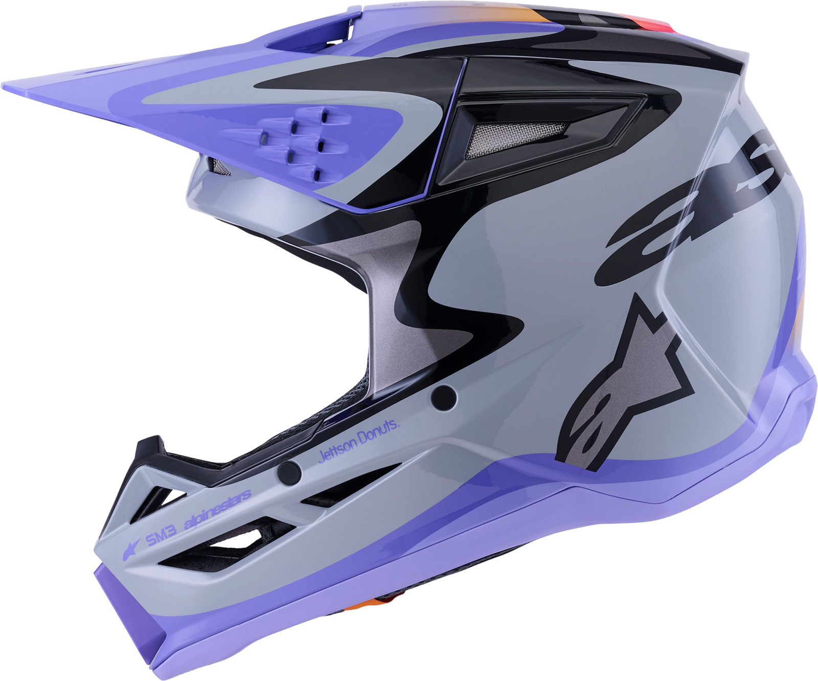 Jettson Sm3 Helmet Gry/Purp/Blk Glossy For Xl
