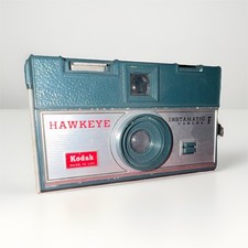 Kodak Hawkeye Instamatic F Instamatic Film Camera Blue Silver White