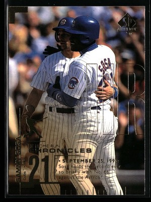Sammy Sosa 1999 SP Authentic #HR66 Home Run Chronicles Chicago Cubs