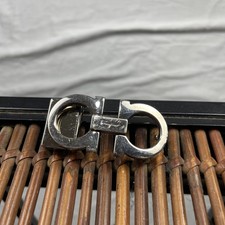 Salvatore Ferragamo Gancini Belt Buckle Mens Silver Made In Italy