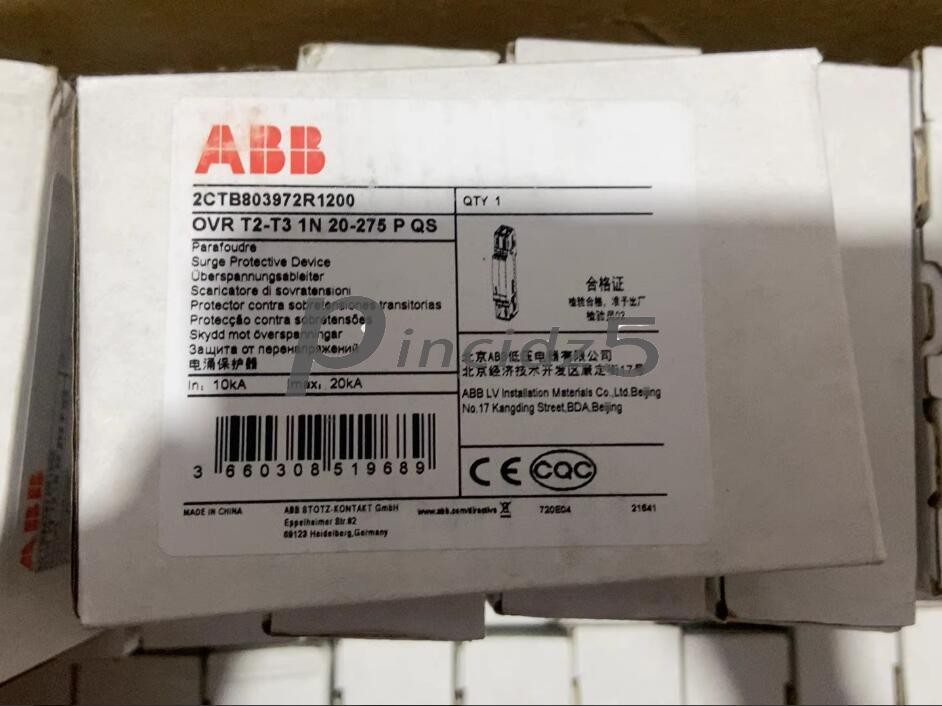 1PCS New For ABB Surge Protector 2CTB803972R1200 OVR T2-T3 1N 20-275 P QS