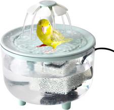 Automatic Bath for Birds,Parrot Bathtub with Petal Fountain Circulating Filter C