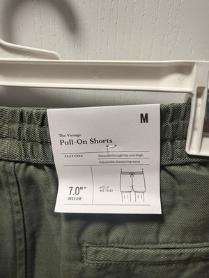 Target Brands Men's Green Pull-On Shorts 7'' Inseam Adjustable Drawstring Pockets