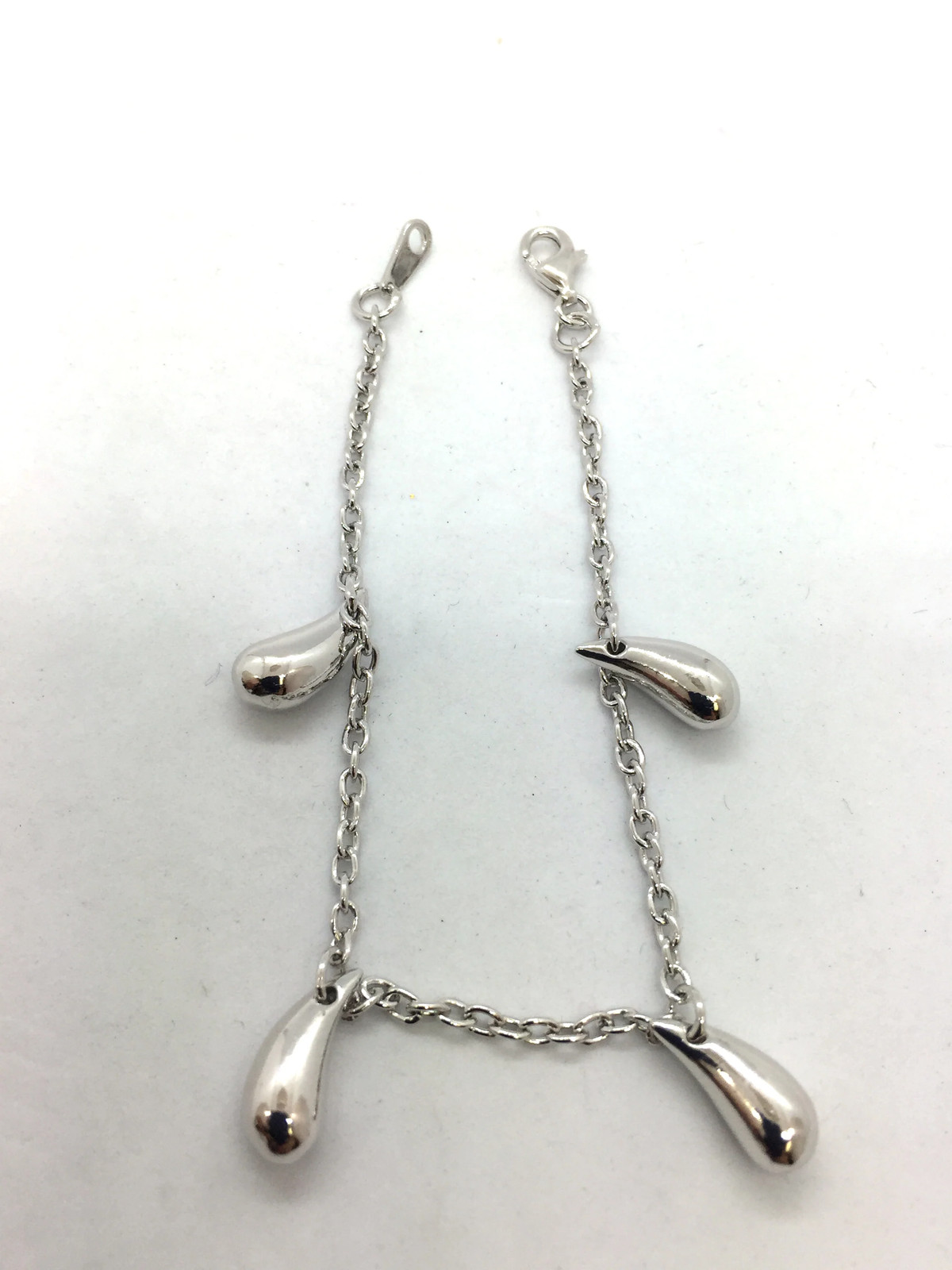 Solid Sterling Silver Rhodium Finished Bracelet W… - image 1