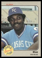 1983 Fleer #643 Black & Blue (Vida Blue)