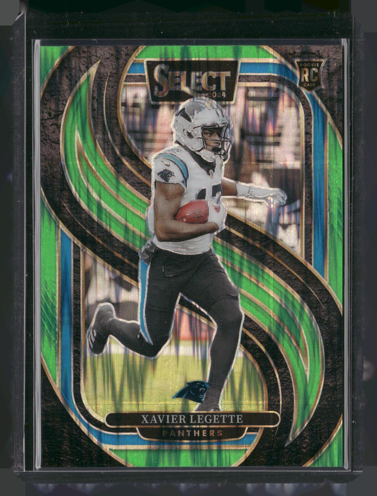 2024 Panini Select Neon Green Prizm Shock #101 Xavier Legette RC /499 Panthers
