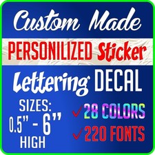 Personalized Decal - Custom Vinyl Lettering Sticker Text Window Wall Car Truck