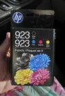 HP Genuine Original 923 Inkjet Ink Cartridges 4-Pack Black Cyan Magenta Yellow
