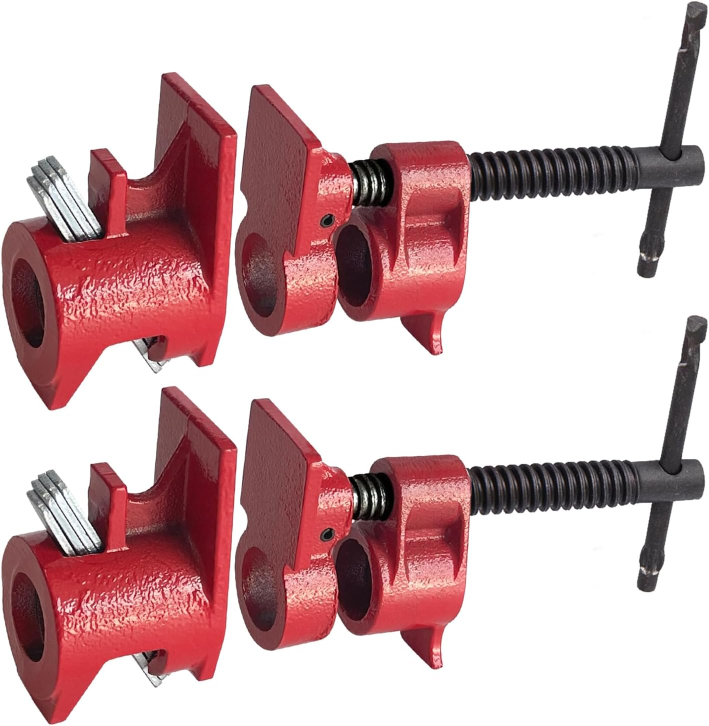 1/2 Inch Heavy Duty Wood Gluing Pipe Clamps 2-Pack Bar Clamp Set