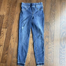 SPANX Distressed Skinny Pull On Jeans Leggings Medium Blue Size S
