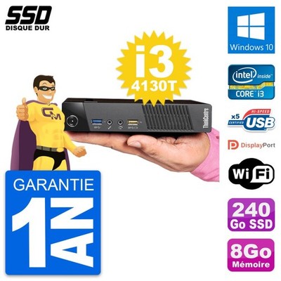Ultra Mini PC Lenovo M93p Tiny Intel I3-4130T RAM 8GB SSD 240GB Windows 10 Wifi