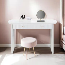 Weston 47.25 In. White Rectangle MDF Console Table with 1-Drawer