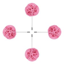 4 Pcs Groom Boutonnieres Rose Boutonnieres Pins Pink