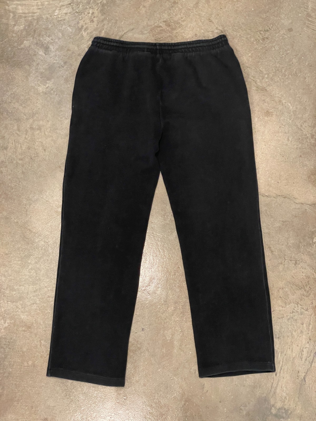 Vintage 80s Polo Ralph Lauren Sweatpants Mens M Black Thermal Knit Drawstring thumbnail 4