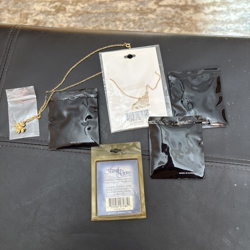 Lot Of 5 New Necklaces 14k-18k Gold Tone 1 Sapphire Birthstone Gem 18Kp Mom - Picture 7 of 16