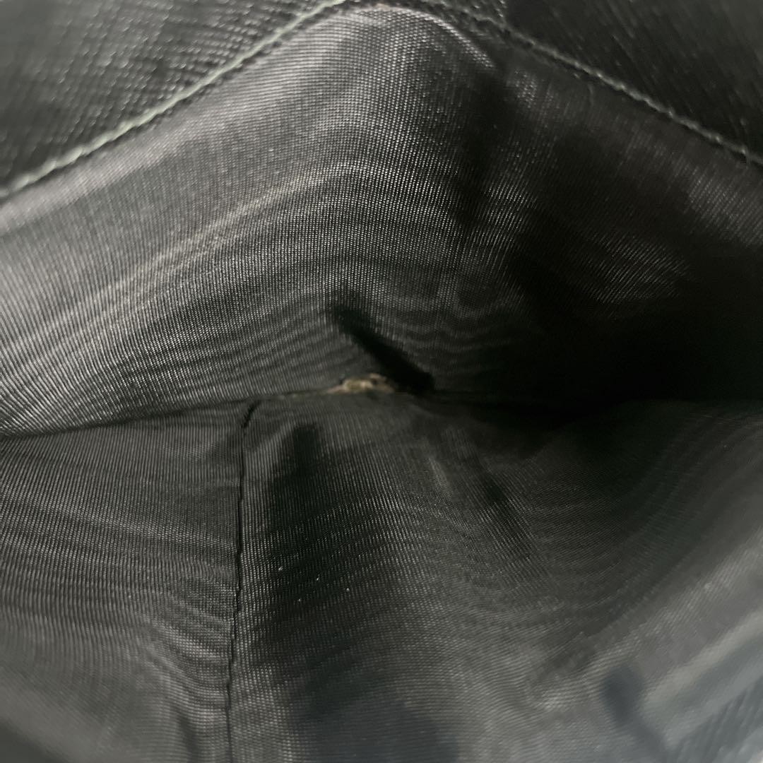 PRADA Compact Wallet Saffiano Triangular Logo Bla… - image 17