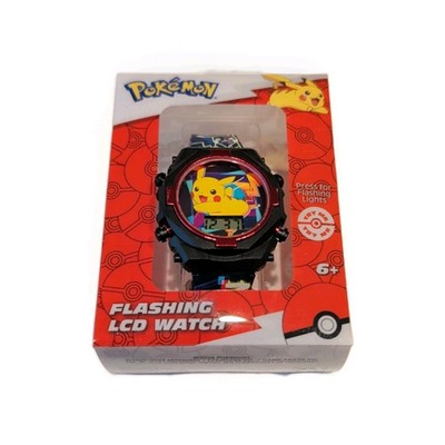 POKEMON PIKACHU NINTENDO Digital LCD Watch w/ Flashing Light-Up