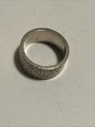 Retired James Avery Hammered WIDE Sterling Silver Ring About 3/8" Wide Sz 9 — photo 7