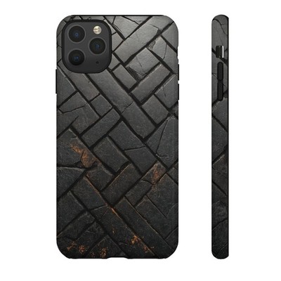 For iPhone / Galaxy / Pixel   Viking Rock Black Rune Phone Case