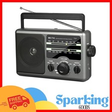 Customizable Sound Portable AM/FM Radio with Big Speaker  Auxiliary Jack