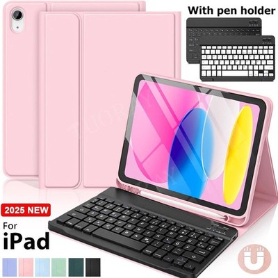 Für iPad 11 10 9 8  7th Air 7/6/5/4 Pro 11 Tablet Hülle mit QWERTZ Tastatur Maus