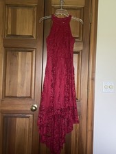New without Tags Women’s Dressystar red halter floral lace dress size M