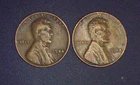 1944 D + P Lincoln Wheat Cents -Good  Condition Copper Pennies